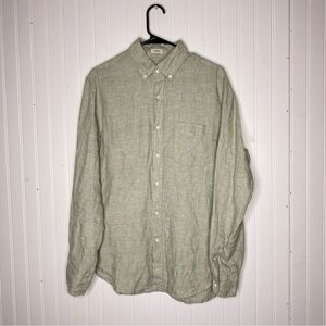 J Crew Baird McNutt Irish Linen Shirt Size Medium